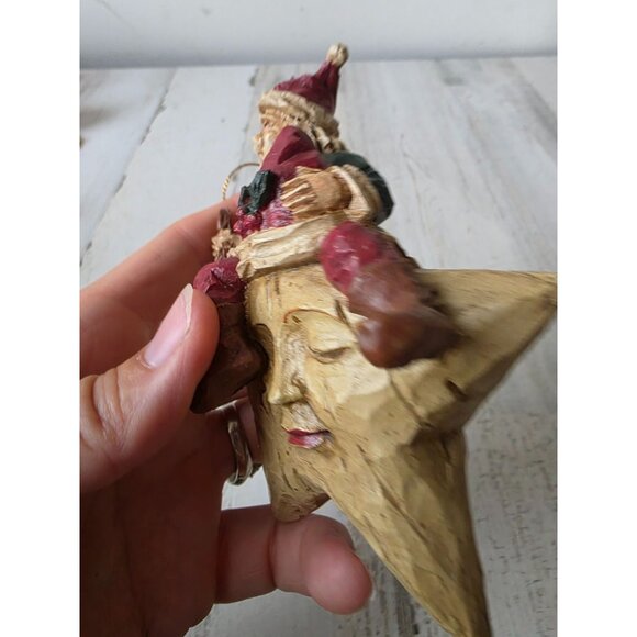 Vintage applause Santa star painting ornament unique Xmas tree - Picture 3 of 9